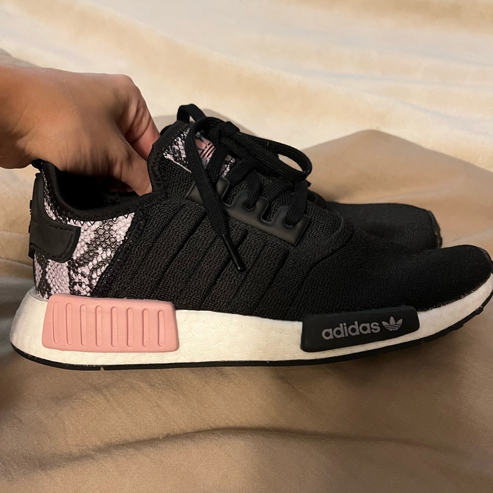 Adidas Boost Black and Pink with Snakeskin